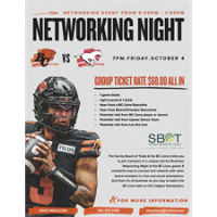 SBOT BC Lions Networking Night (vs. Calgary Stampeders)