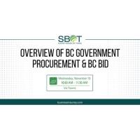 SBOT Overview of BC Government Procurement & BC Bid