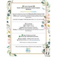 Seniors Crime Stoppers Fraud Prevention Seminar