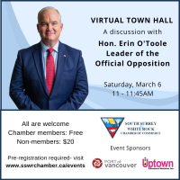 Virtual Town Hall: A Discussion with the Hon. Erin O'Toole, Leader of the Official Opposition