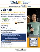 Work BC South Surry White Rock Hiring Event- July 4th 2024 10am to 12 noon