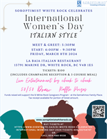 Soroptimist White Rock presents International Women's Day - Italian Style Fundraiser