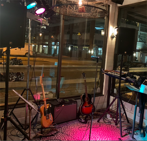 My stage setup - White Rock Beach Beer Co. 