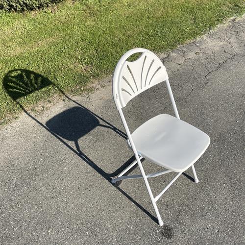 White Fanback Chair Rental