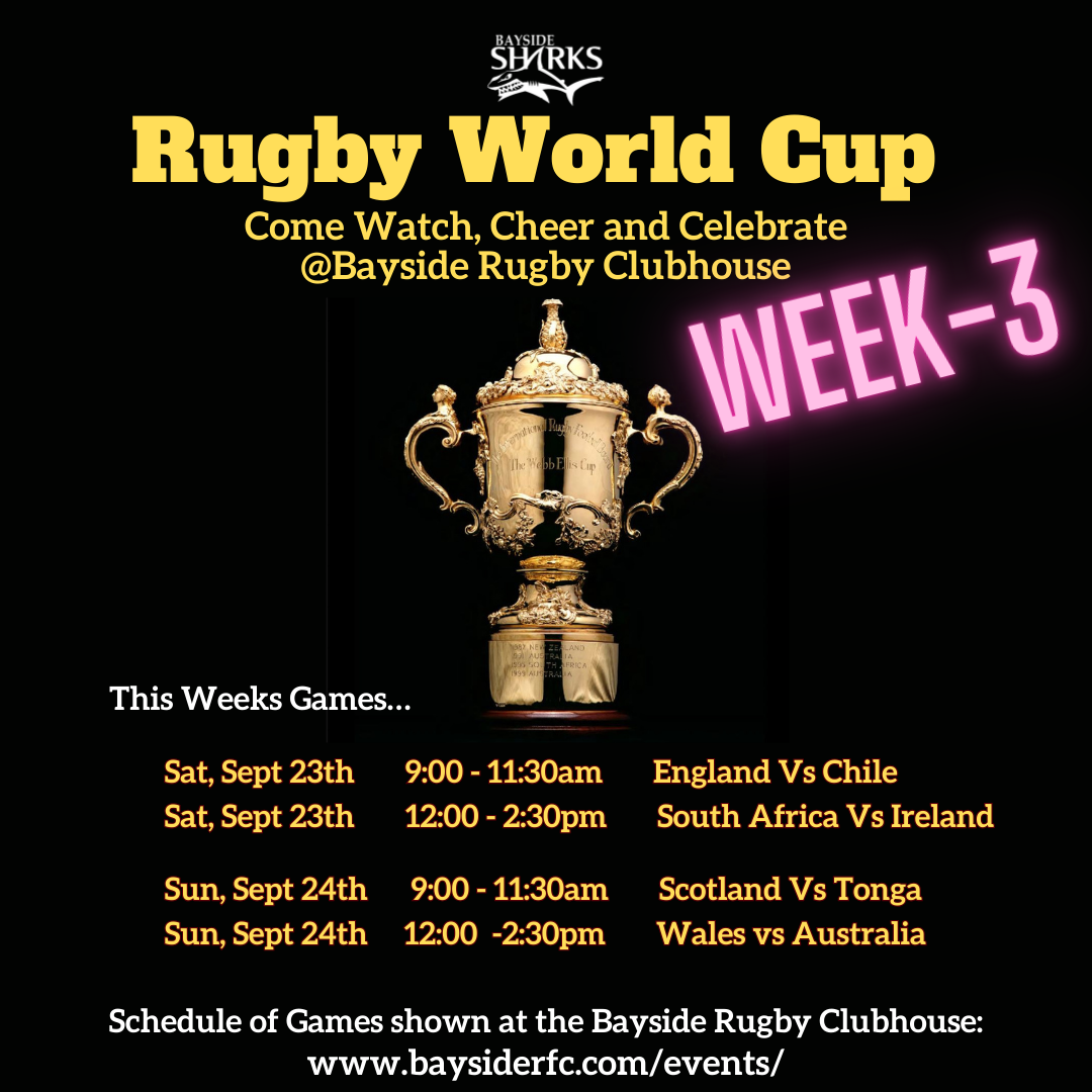 2023 Rugby World Cup - Come down and watch the games! - Sep 23, 2023 - Events Calendar
