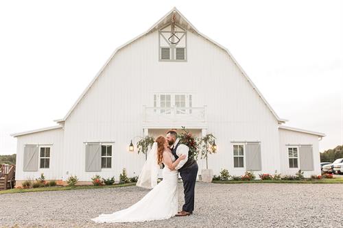 Oakhaven's grand Dutch Barn is another perfect backdrop for our couples!
