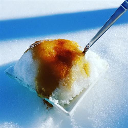 Enjoy local treats, like Sugar on Snow, made from sap from our maple trees!