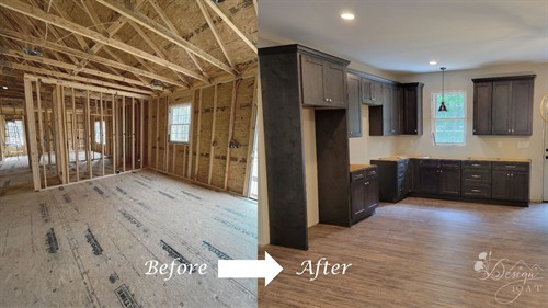 Before/After of a New Construction Kitchen (Danville, VA)