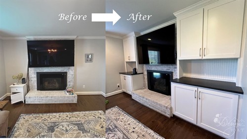 Before/After of Living Room (Martinsville, VA)
