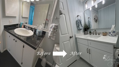 Before/After of Bathroom Renovation (Clarksville, VA)