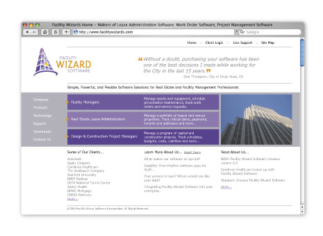 Facility Wizard Brand and Web Design