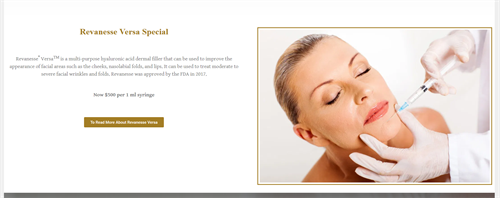 A section for a medical spa website page