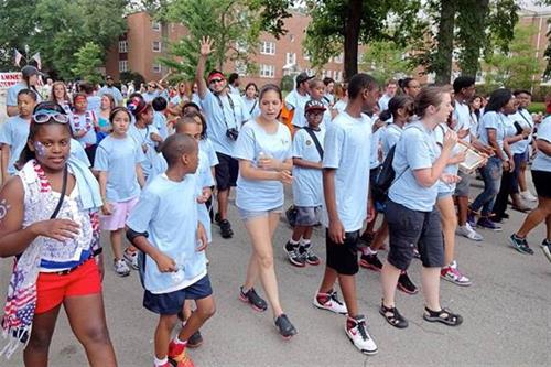 Every year our youth, staff and friends walk together in the Evanston 4th of July parade. 