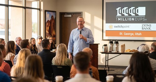 Jeff at a weekly 1 Million Cups entrepreneur meetup