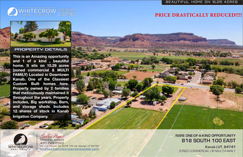 10+ Acres available in Kanab