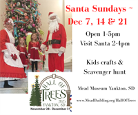 Santa Sundays at Mead Museum Hall of Trees