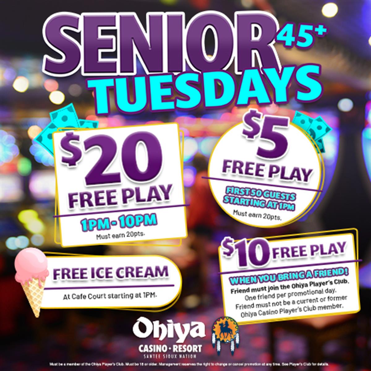 Senior Day at Ohiya Casino & Resort Jan 30, 2024 Community Events
