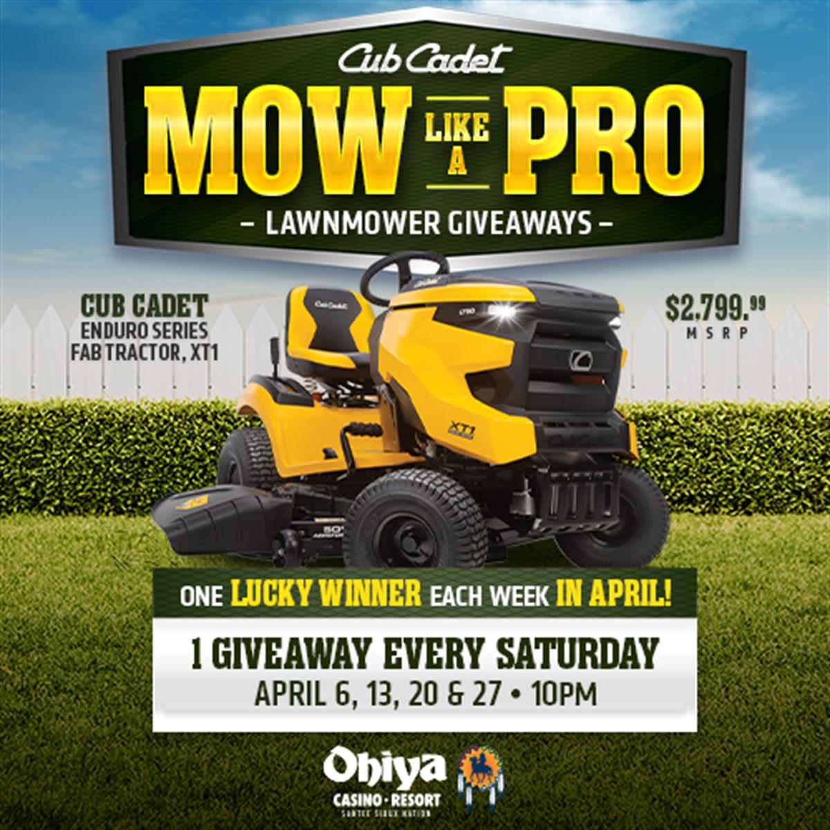 Ohiya Casino & Resort Mow Like A Pro Lawnmower Giveaway - Apr 6, 2024