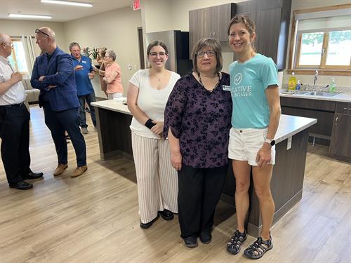 Abby and Olivia with the Director of Safe Place at the new building's grand opening. Abby and Olivia with the Director of Safe Place at the new building's grand opening.