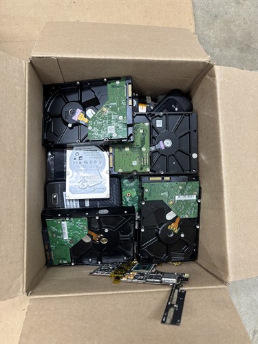 Hard drives are handled securely and any remaining data is rendered unreadable.