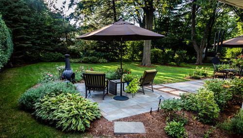 Timeless bluestone seamlessly integrates with the landscape.