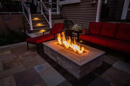 Imagine a lazy summer evening around this custom fire pit.