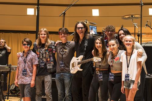 School of Rock Glen Ellyn students opening for Grammy-award winning artist, Steve Vai (photo by Tristan Zeier)