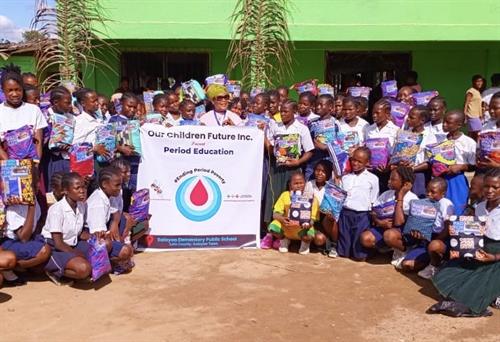 Participants at Period Education workshop in rural Liberia, May 2024 