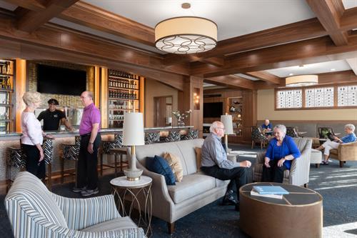The Lounge at Wyndemere Senior Living in Wheaton (Architecture and Interior Design by RDG Planning & Design)