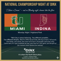 NATIONAL CHAMPIONSHIP NIGHT AT DINX-Miami vs Indiana on Monday Night