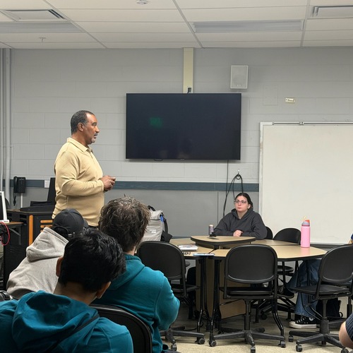 Donzel A. Leggett giving a guest lecture at Purdue University