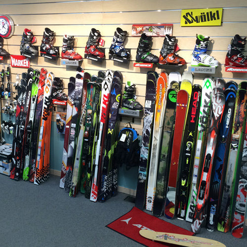Our large ski wall