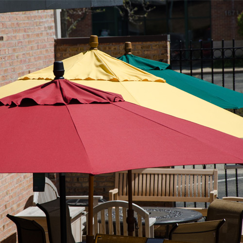 Some of our many colorful umbrellas