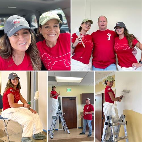 KeyBank with Neighbors Make a Difference Day where we volunteer our services to local Non-Profits, this year we painted the dayroom at Mount Carmel Veterans Center.  Yvonne Wilder, Wendy Droke & Richard Prohaska