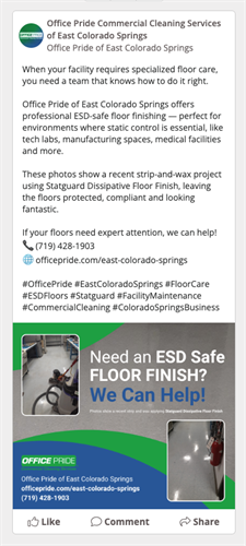 Need ESD safe floor finish? We can help!