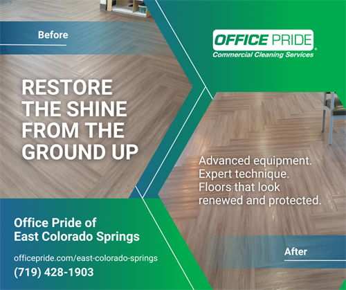 We provide deep floor cleaning with professional machine scrubbing and finish application to restore appearance and protect your investment. Our equipment removes embedded soil and buildup, and a fresh, properly applied finish brings back durability and long-lasting shine.