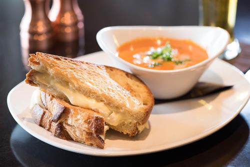 Grilled Cheese and Creamy Tomato Soup