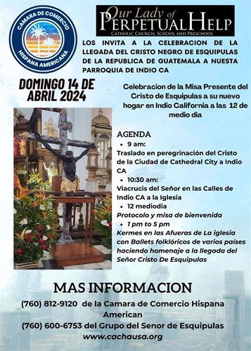 PEACE IN OUR HEART!! INDIO CA, RECEIVE THE CRISTO DE ESQUIPULAS FROM GUATEMALA CITY