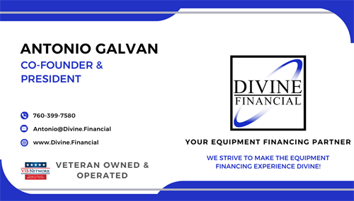 Divine Financial - Co-Founder/President - Antonio Galvan