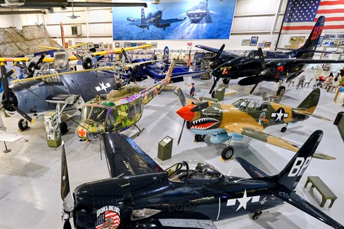 Pacific Hangar wide shot - Palm Springs Air Museum 