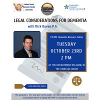 Legal considerations for dementia with Rick Queen P.A. 