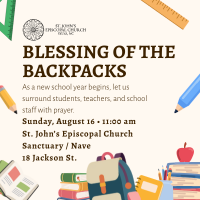 Blessing of the Backpacks