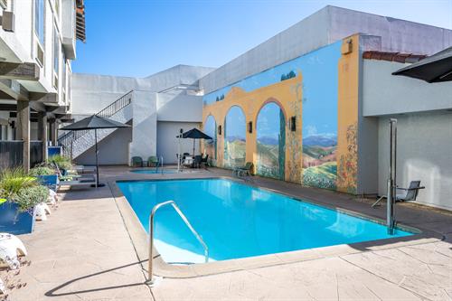 Pool area w/ Whirlpool Spa