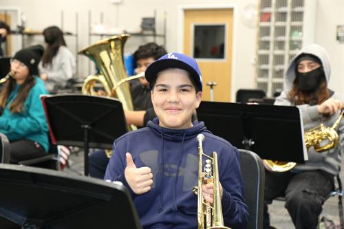 Our middle schools offer classes in music, band, art, and more
