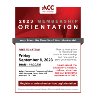 ACC Membership Orientation - September 2023