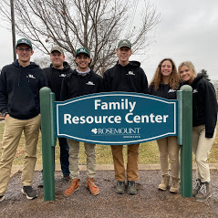 Pictured: Hartigan Lawn and Landscaping emplyees volunteering their time on a Saturday to help collect donation items from our customers during our Food and Toy Drive during the 2020 holidays.