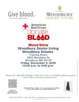 American Red Cross Blood Drive @ Woodbury Senior Living