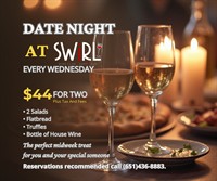 It's Date Night! Need something fun to break up the week? Bring someone to Swirl tonight!