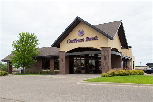 Exterior view of CorTrust Bank in Woodbury.