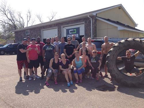Nothing more fun then flipping tractor tires in the parking lot!  Fitness can be FUN!
